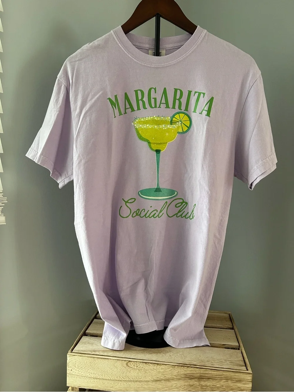 NWOT Margarita Social Club Lavender Graphic Tee - Unisex - Picture 1 of 1